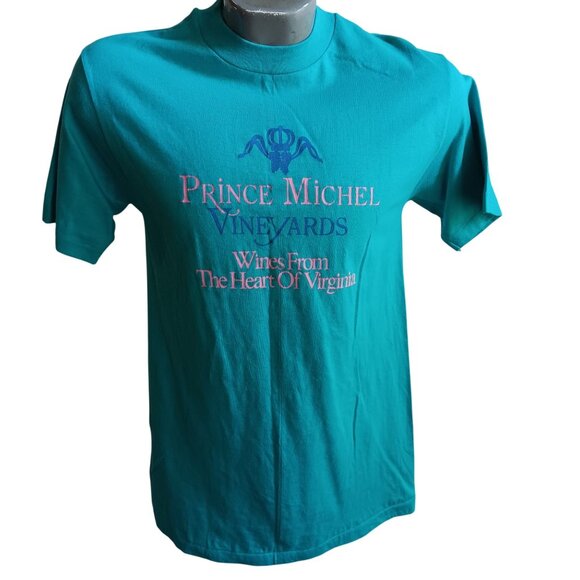 Single Stitch Hanes Beefy-T Prince Michel Vineyards Tee M 38-40 Cotton Crewneck - Picture 2 of 6